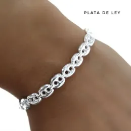 Pulsera plata Ley 925m calabrote pequeño [AB1449]