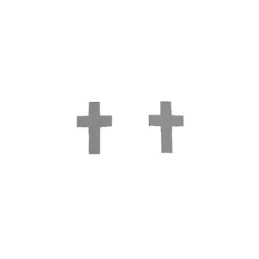 Pendientes plata Ley 925m cruz 9mm. [AB1523]