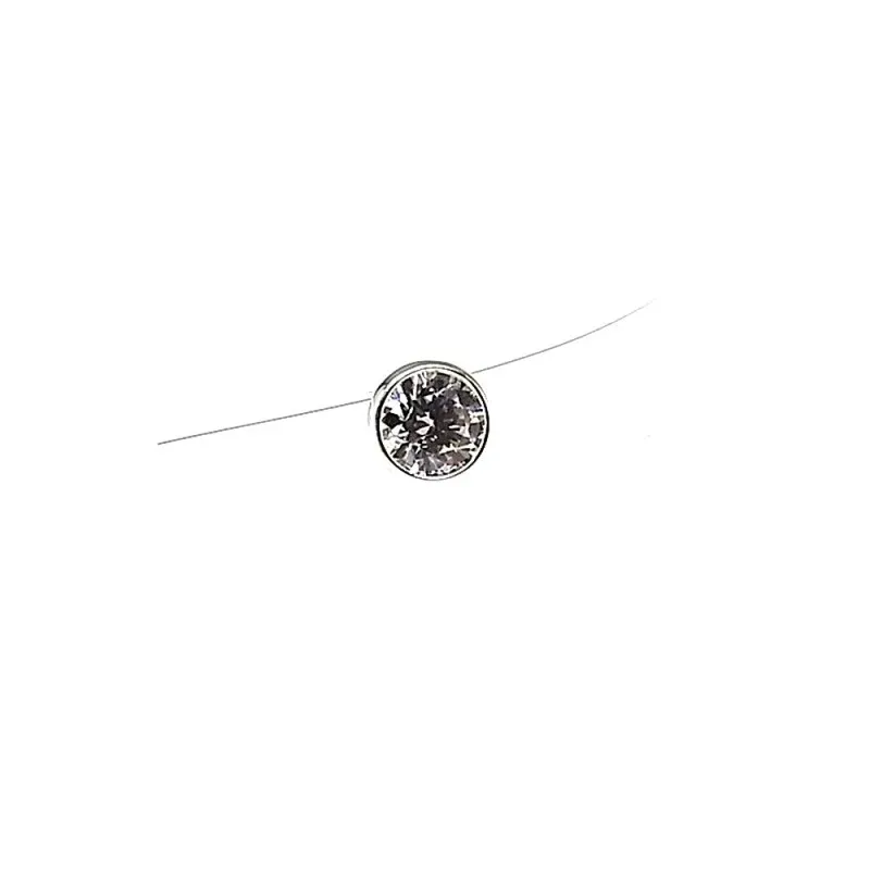 Gargantilla plata Ley 925m hilo sedal 41cm. chatón 5mm. [AB1609]