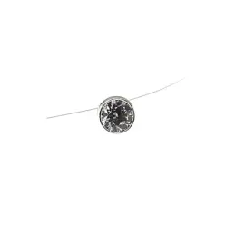 Gargantilla plata Ley 925m hilo sedal 41cm. chatón 6mm. [AB1610]