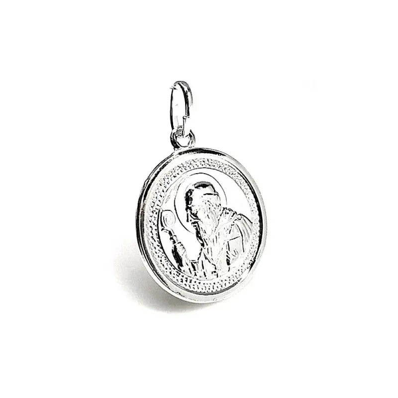 Colgante plata Ley 925m medalla San Benito 25mm. [AB1629]