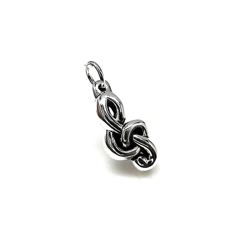 Colgante plata Ley 925m clave sol pequeño 20mm. [AB1731]