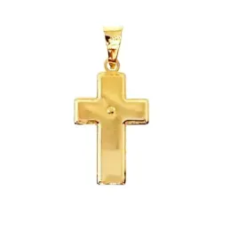 Cruz oro 18k nácar 18x12mm. centro circonita [AB2363]