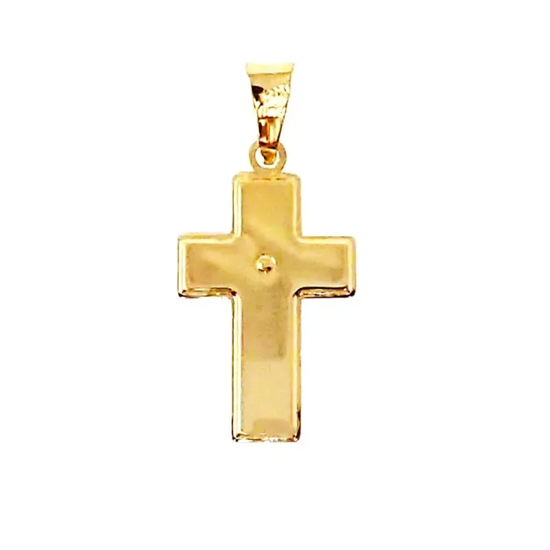 Cruz oro 18k nácar 18x12mm. centro circonita [AB2363]