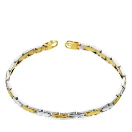 Pulsera oro 18k bicolor 21.5cm. panter elegante [AB2399]