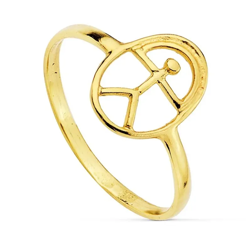 Sortija oro 18k oval Indalo 1.5mm. [AB2452]