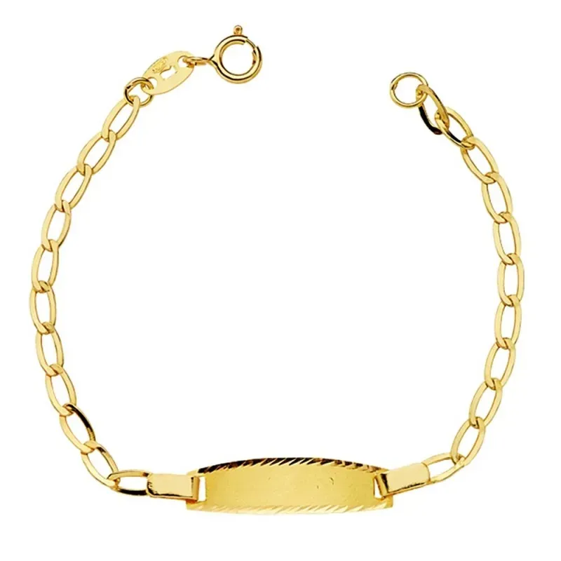 Esclava oro 18k bilbao plana 13cm. bebé [AB2458]