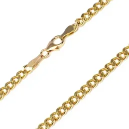 Cadena oro 9k hueca barbada 50cm. 3mm. 4.5gr. [AB2465]