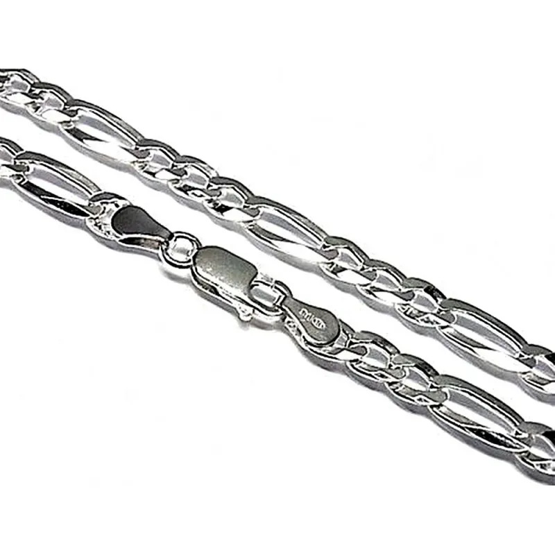 Cadena plata ley 925m 60cm. alternada 3x1 hilo 1.20mm. [AB2577]