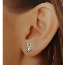 Pendientes plata ley 925m infinito liso 13mm. [AB2612]
