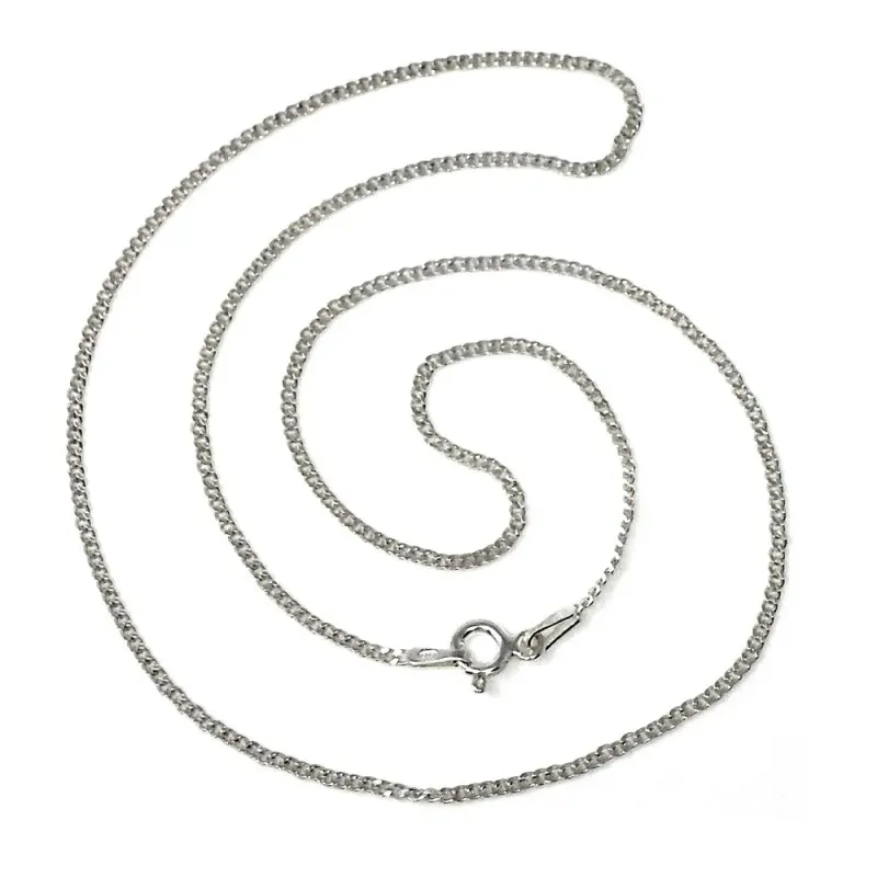 Cadena plata ley 925m 40cm. barbada 0.40mm. [AB2651]