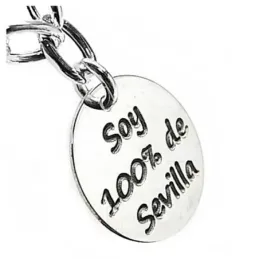 Pulsera plata ley 925m 19cm. discos 15mm. motivos Sevilla [AB2693]