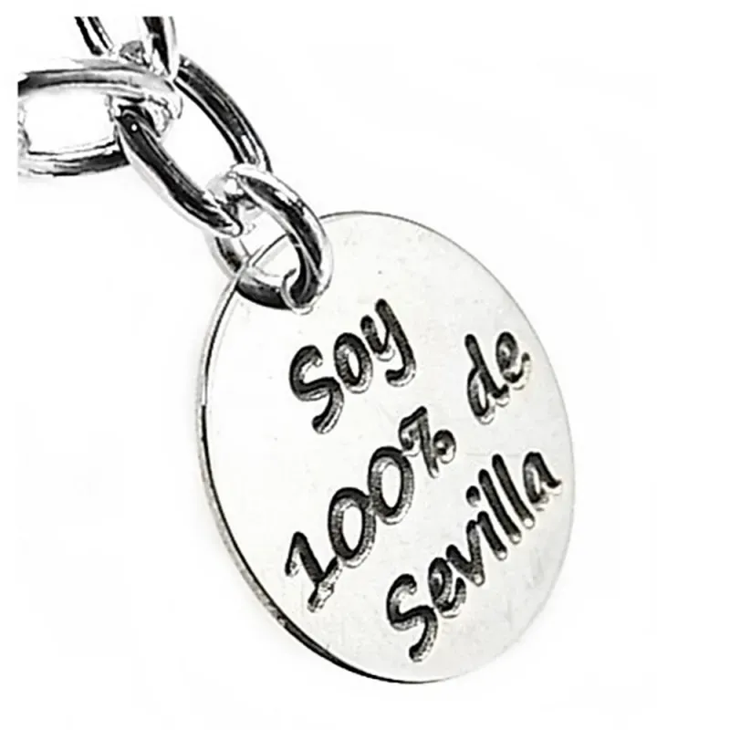 Pulsera plata ley 925m 19cm. discos 15mm. motivos Sevilla [AB2693]