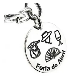 Pulsera plata ley 925m 19cm. discos 15mm. motivos Sevilla [AB2693]
