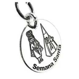 Pulsera plata ley 925m 19cm. discos 15mm. motivos Sevilla [AB2693]