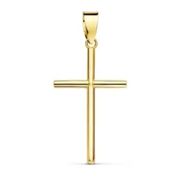 Cruz oro 18k palo liso 21mm. [AB2888]
