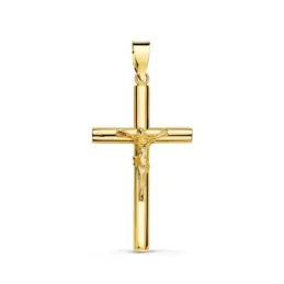 Cruz oro 18k palo liso 25mm. [AB2891]