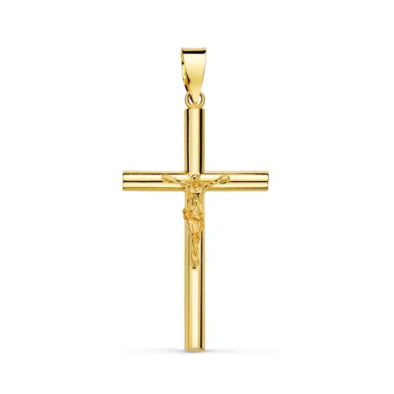 Cruz oro 18k palo liso 29mm. [AB2892]