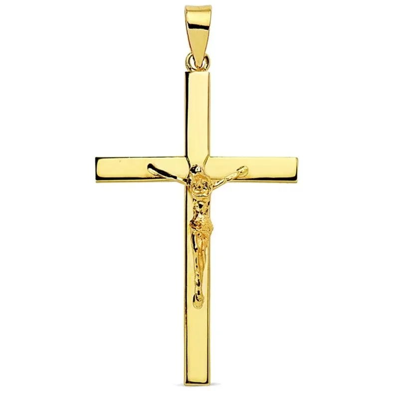 Cruz oro 18k Cristo 35mm. [AB2903]