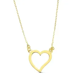 Gargantilla oro 18k corazón 45cm. 13mm. [AB2904]
