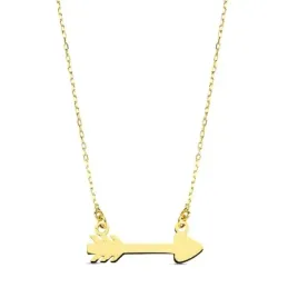 Gargantilla oro 18k flecha cupido 45cm. 20mm. [AB2910]