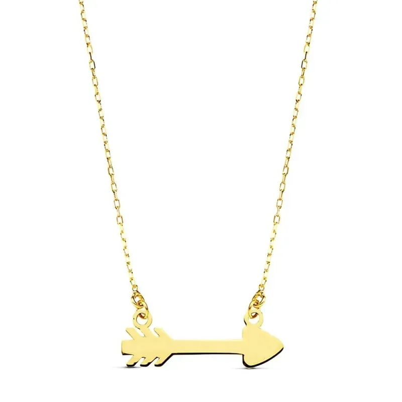 Gargantilla oro 18k flecha cupido 45cm. 20mm. [AB2910]