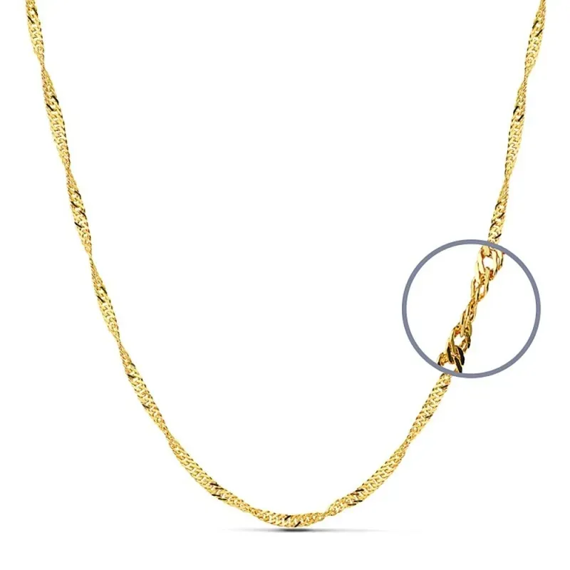 Cadena oro 18k 40cm. singapur 2,5mm. [AB2990]