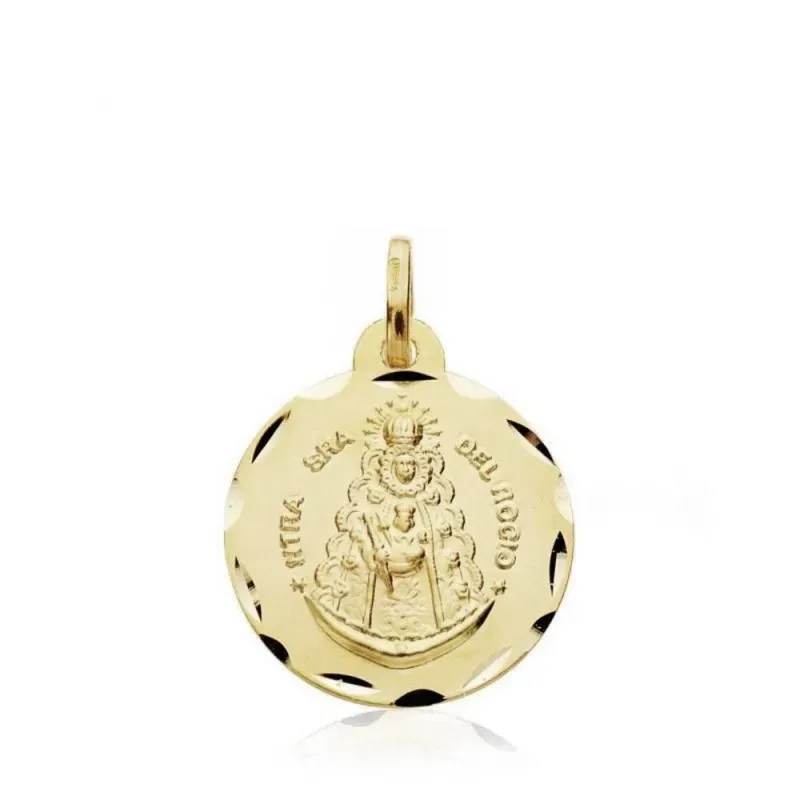 Medalla oro 18k Virgen del Rocío 18mm. [AB2993]