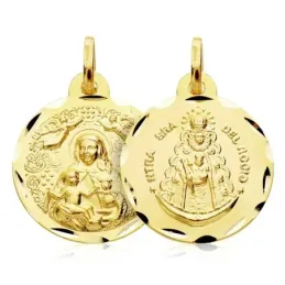 Medalla oro 18k Virgen del Rocío 18mm. [AB2993]