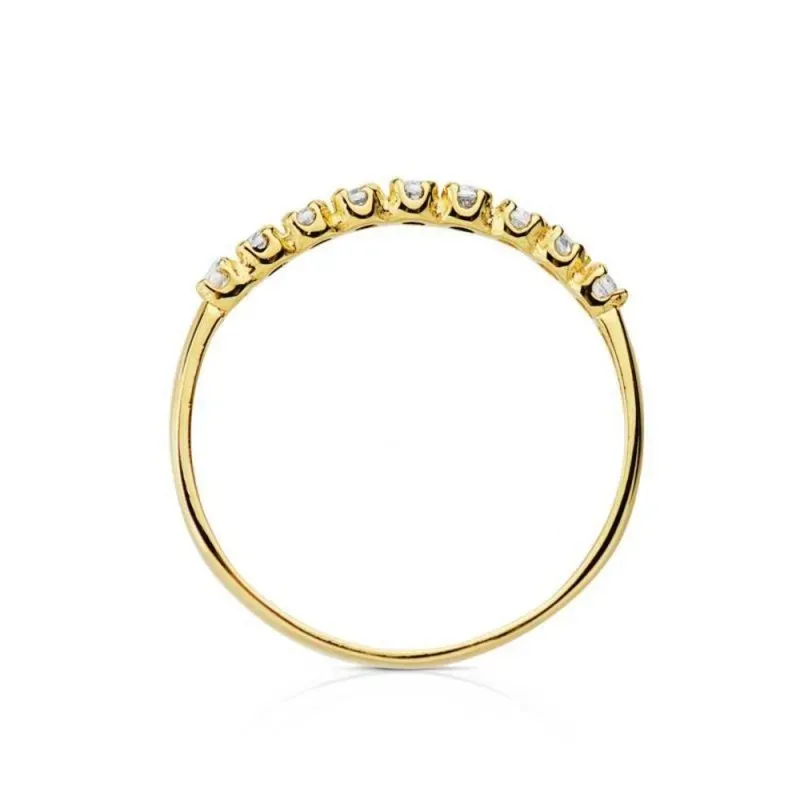 Sortija oro 18k multipiedra 2mm. [AB3028]
