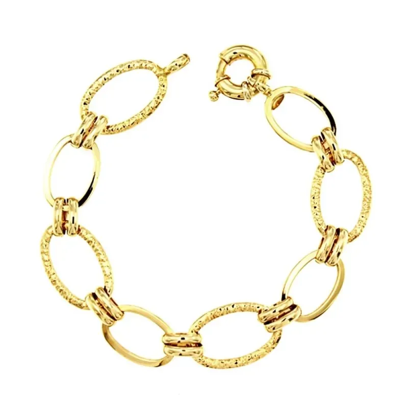 Pulsera oro 18k eslabones 19cm. 9,60gr. [AB3156]