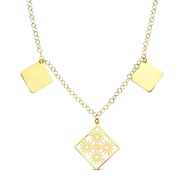 Gargantilla oro 18k rombos 44cm. 7,15gr. [AB3158]