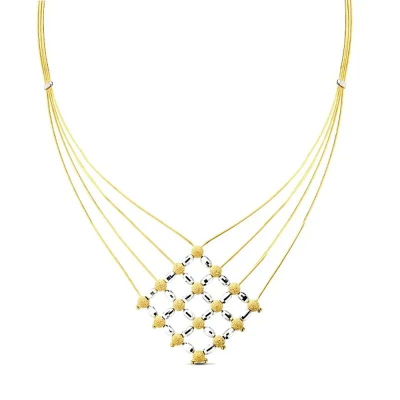 Gargantilla oro 18k bicolor rombo 44cm. 18,15gr. [AB3160]