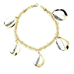 Pulsera oro 18k bicolor fetiches 19cm. 13,25gr. [AB3164]