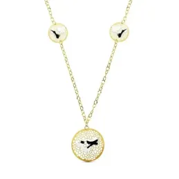 Gargantilla oro 18k bicolor mariposas 47cm. 6,75gr. [AB3172]