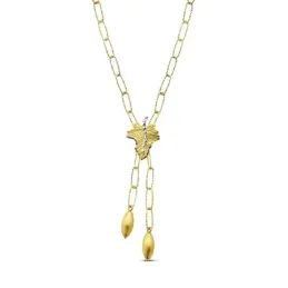 Gargantilla oro 18k bicolor hoja 44cm. 10,35gr. [AB3177]