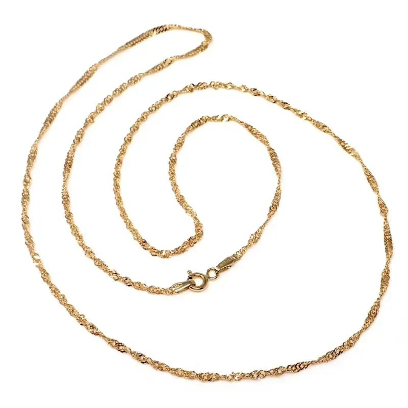 Cadena oro 18k Singapur hueca 50cm. 1,65gr. [AB3207]