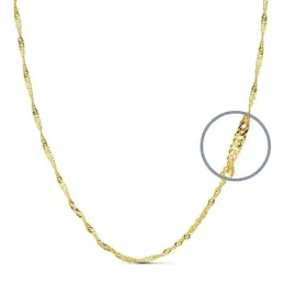 Cadena oro 18k Singapur hueca 50cm. 1,65gr. [AB3207]