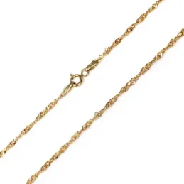 Cadena oro 18k Singapur hueca 50cm. 1,65gr. [AB3207]