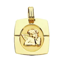 Colgante oro 9k marco angelito 20mm. [AB3210]