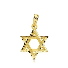Colgante oro 9k estrella de David 18mm.  [AB3232]