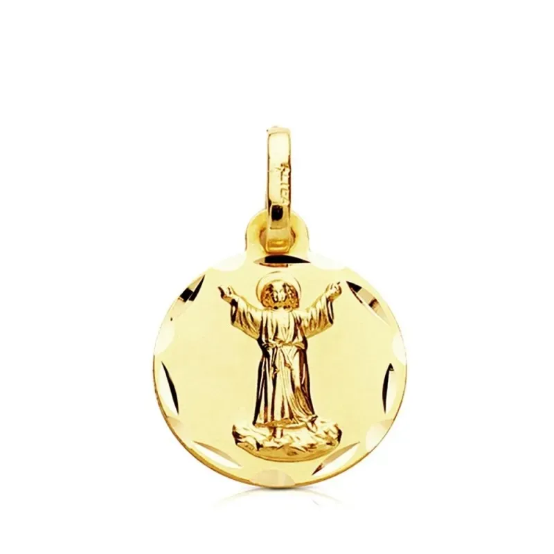 Medalla oro 9k Niño divino 14mm. [AB3246]