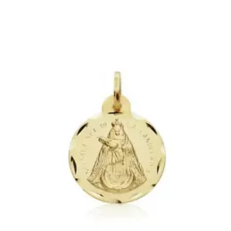 Medalla oro 18k escapulario Cristo y Candelaria 16mm. 1,55gr [AB3349]
