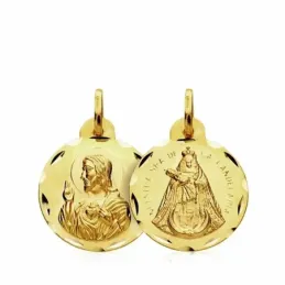 Medalla oro 18k escapulario Cristo y Candelaria 16mm. 1,55gr [AB3349]
