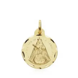 Medalla oro 18k escapulario Cristo y Candelaria 18mm. 1,90gr [AB3350]