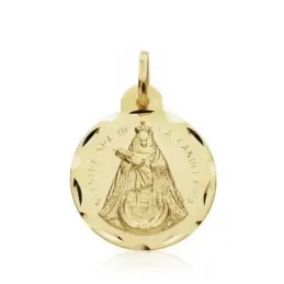 Medalla oro 18k escapulario Cristo y Candelaria 20mm. 2,30gr [AB3351]