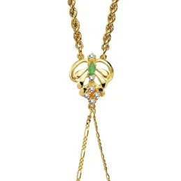Pulsera oro 18k india piña y cordón 9,85gr.  [AB3377]
