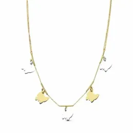 Gargantilla oro 18k bicolor mariposas 42cm. 7,75gr.  [AB3388]
