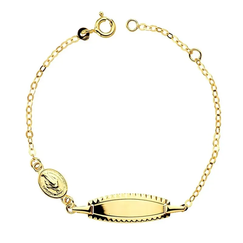 Esclava oro 18k medallita 14cm. 2,35gr. [AB3395]