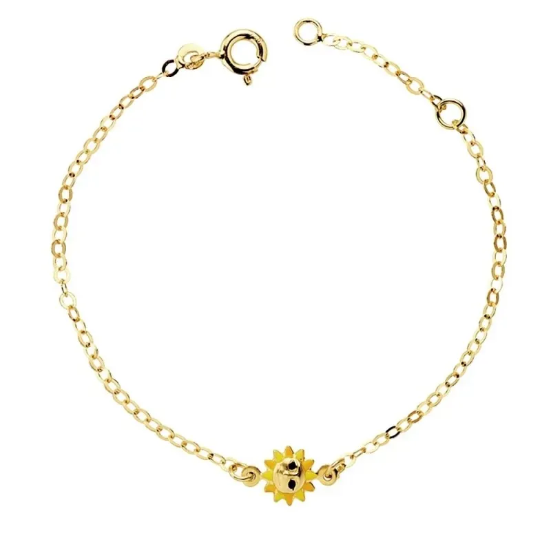 Pulsera oro 18k sol esmaltado 14,5cm. 1,05gr. [AB3401]